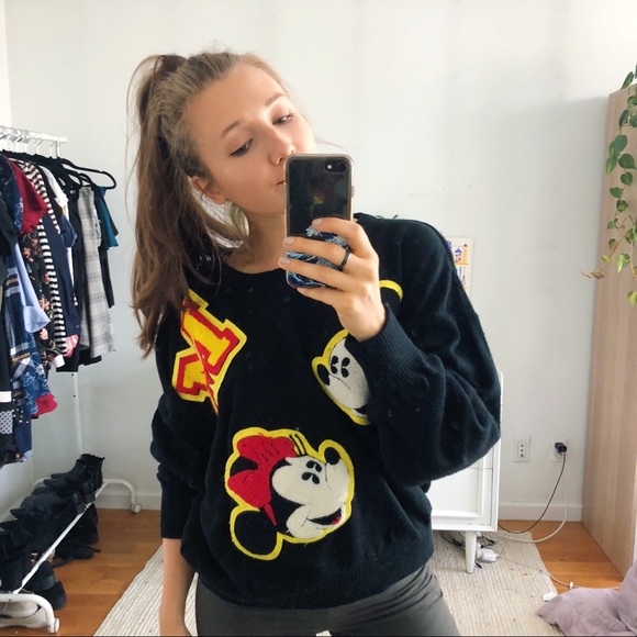 Disney Sweaters - Vintage Sunday Comics Disney Mickey Minnie Sweater